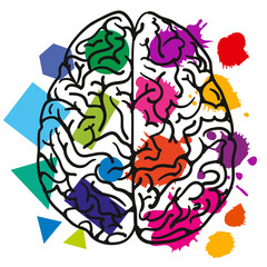 Linke und rechte Gehirnhälfte für Kreativität und Rationalität