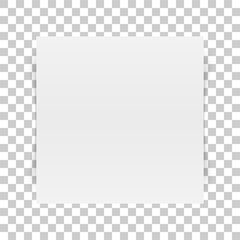Square white Paper Sheet with Transparent Shadow