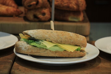 Fresh cheese sandwich