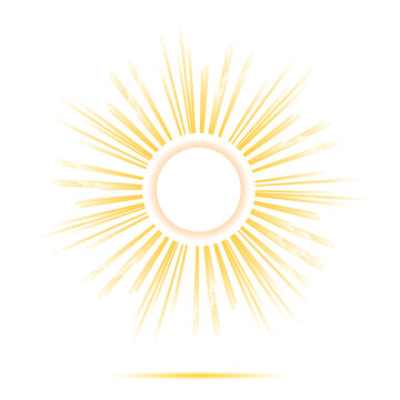 sun rays circle frame design, made in vector
