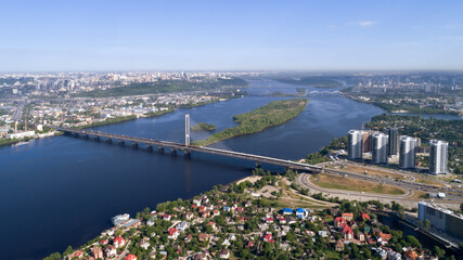 Beautiful area of Kiev near the Dnieper River.