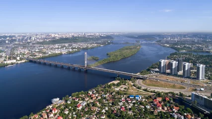 Fotobehang Beautiful area of Kiev near the Dnieper River. © slava2271