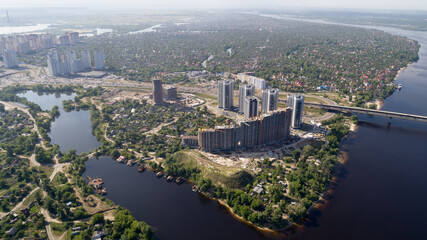 Beautiful area of Kiev near the Dnieper River.