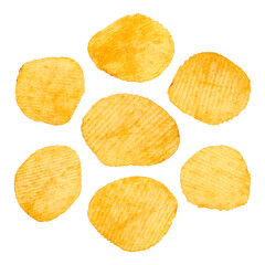 Chips isolated on white