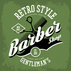 Barber shop or vintage haircut salon sign
