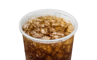 Cola in a glass with clipping path