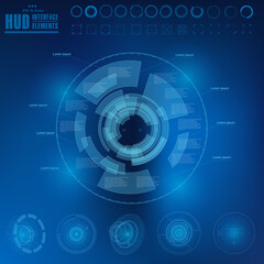 Futuristic virtual graphic touch user interface, target