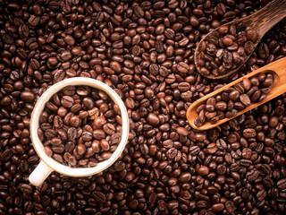 Coffee beans background