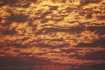 Obraz premium Red and Orange sky and cloud in sun set