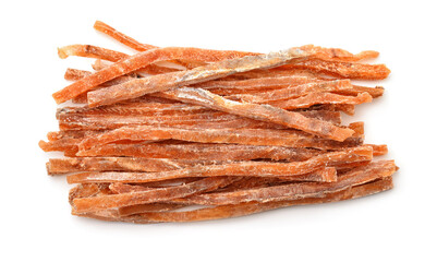 Top view of dried fish sticks