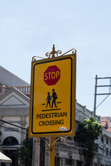Pedestrian Crossing Street Sign
