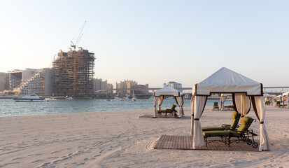 Luxurious gazebo on the beach