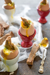 Soft boiled eggs