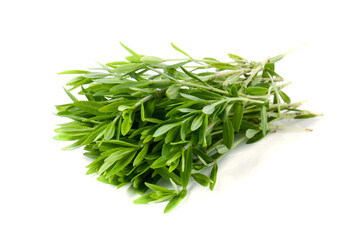 Thyme fresh herb isolated on white background