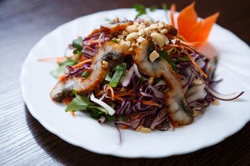 Exotic Asian cuisine.Traditional Vietnamese food menu
