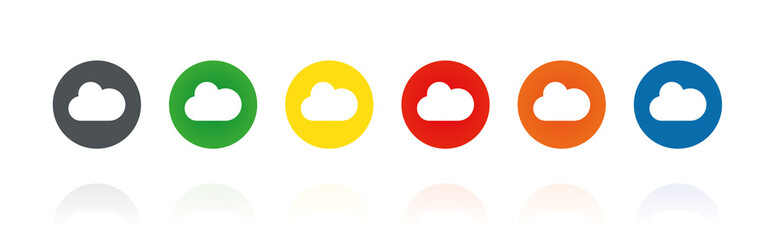 Cloud - Farbige Buttons