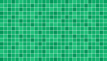 Emerald green ceramic floor and wall tiles. Abstract vector background. Geometric mosaic texture. Simple seamless pattern for backdrop, advertising, banner, poster, flyer or web