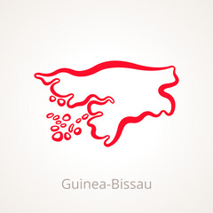 Guinea-Bissau - Outline Map