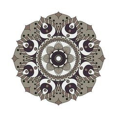 Flower Mandalas. Vintage decorative elements. Oriental pattern, vector illustration. Islam, Arabic, Indian, turkish, pakistan, chinese, ottoman motifs