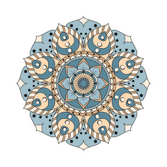 Flower Mandalas. Vintage decorative elements. Oriental pattern, vector illustration. Islam, Arabic, Indian, turkish, pakistan, chinese, ottoman motifs