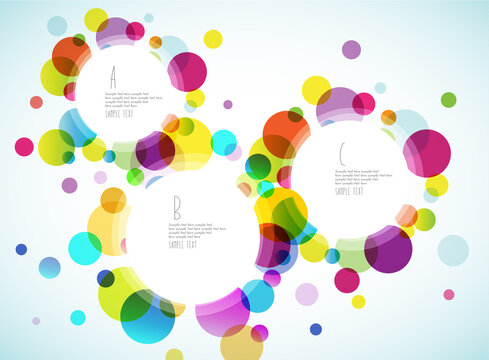 Random colorful bubbles with place for your text.