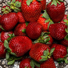 background from fresh ripe useful fruit strawberry closeup