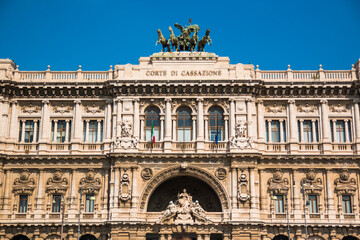 Exterior of Palace of Justice in Rome. - obrazy, fototapety, plakaty