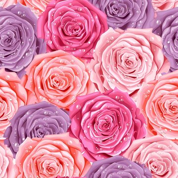 Beautiful roses seamless