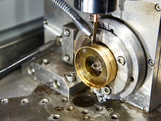 Processing and cooling water of metal parts in machine