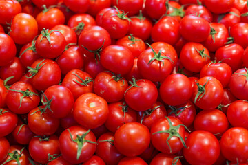 Group of fresh tomatoes as a background
