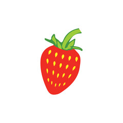 Red Strawberry icon, isolated background.Vector illustration