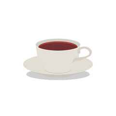 Flat Icon Cup of tea. Isolated on white background. Modern vector illustration for web and mobile.