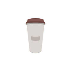 Cup paper. For coffee, espresso, latte, cappuccino. Abstract concept. Vector illustration on white background.