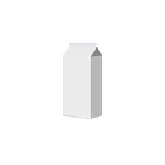 Milk Carton Packages Blank White: Vector Version