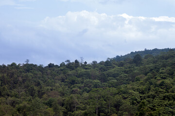 Landscape of mountain on daytime in Thailand.