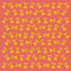 Hourglass clock wait background. Vector illustration.