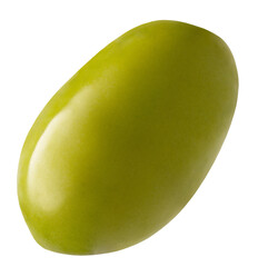 green olive isolated on a white background