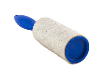 Dirty Adhesive roller for cleaning clothes from animal fur and hair