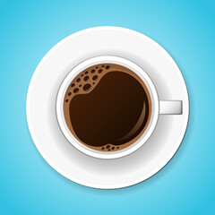 Cup of tasty coffee. Vector illustration.