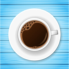 Cup of tasty coffee. Vector illustration.