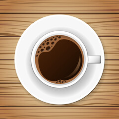 Cup of tasty coffee. Vector illustration.