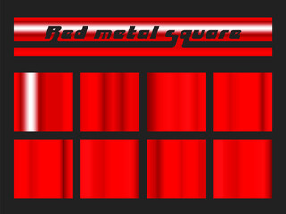 Red gradient square set