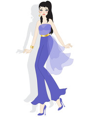 Fashion design - model with elegant pants