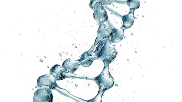 DNA molecule in water 3d illustration. HD
