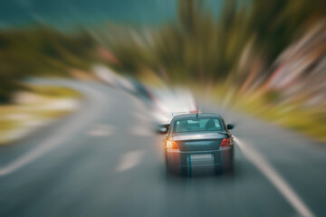 Obraz na płótnie Canvas high speed vehicle on motorway