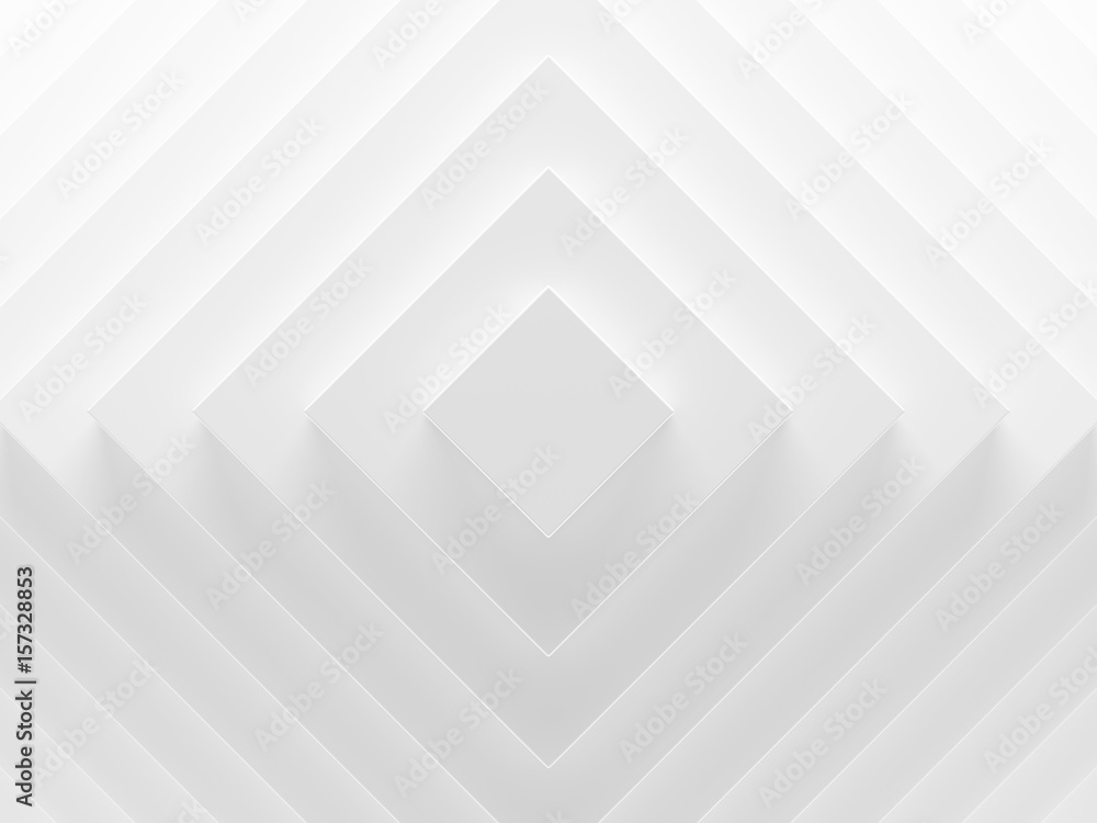 Poster rhombuses. white geometric background for material modern design. 3d illustration. works for text an