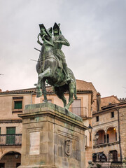 Pizarro's sculpture in Trujillo, Spain