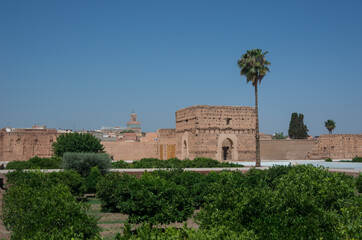 El Badi Palace or Palais El Badii in Marrakech, Morocco