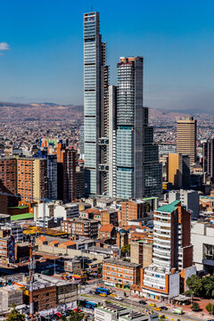 Bogota Skyline cityscape in Bogota capital city of Colombia South America