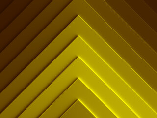 Pyramids. Golden abstract pattern for web template background, brochure cover or app. Material style. Geometric 3D illustration.